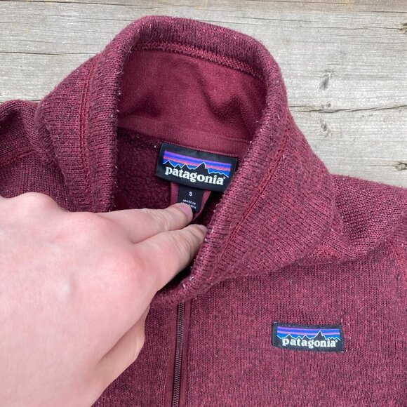 2020 Patagonia Better Sweater Full Zip Fleece Jacket Small Burgandy - Picture 7 of 11